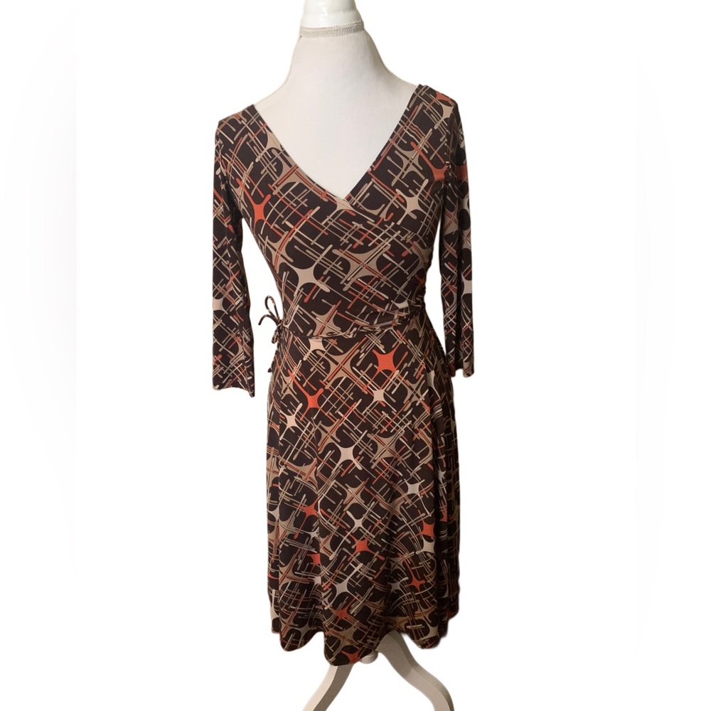 London Times Retro print dress
